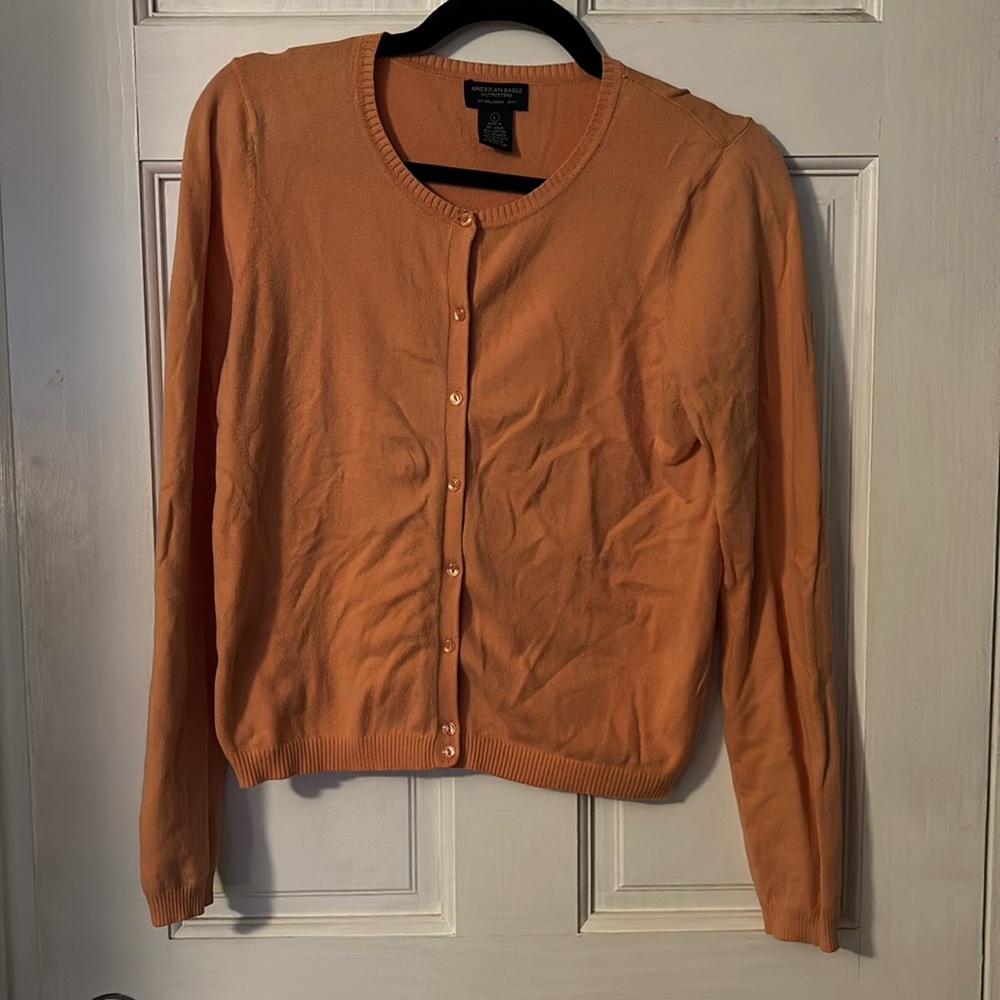 Orange American Eagle Outfitters Cardigan